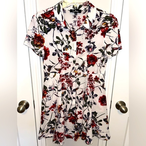 Lulu's‎ button front, floral print dress — sz SMALL